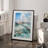 03 - Maldives Watercolor Art - Digital Downloads - Frame Standing on floor.jpg