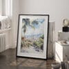 03 - Medellin Colombia Watercolor Art - Digital Downloads - Frame Standing on floor.jpg