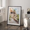 03 - Mesa Verde National Park Watercolor Art - Digital Downloads - Frame Standing on floor.jpg
