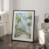 03 - Miami Beach Watercolor Art - Digital Downloads - Frame Standing on floor.jpg