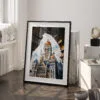 03 - Mumbai BMC Building Watercolor Art - Digital Downloads - Frame Standing on floor.jpg