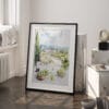 03 - Napa Valley Watercolor Art - Digital Downloads - Frame Standing on floor.jpg