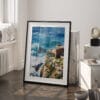 03 - Nazare Portugal Watercolor Art - Digital Downloads - Frame Standing on floor.jpg