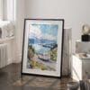03 - New Zealand Queenstown Watercolor Art - Digital Downloads - Frame Standing on floor.jpg