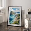03 - Palawan Philippines Watercolor Art - Digital Downloads - Frame Standing on floor.jpg