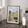 03 - Peak District Watercolor Art - Digital Downloads - Frame Standing on floor.jpg