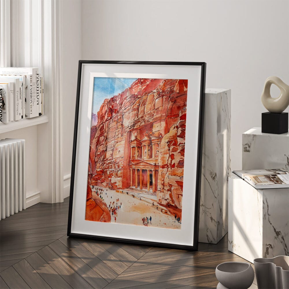 03 - Petra Jordan Watercolor Art - Digital Downloads - Frame Standing on floor.jpg 03 - Petra Jordan Watercolor Art - Digital Downloads - Frame Standing on floor.jpg