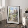 03 - Pinnacles National Park California Watercolor Art - Digital Downloads - Frame Standing on floor.jpg