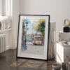 03 - Porto 1 Watercolor Art - Digital Downloads - Frame Standing on floor.jpg