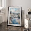03 - Prague Skyline Watercolor Art - Digital Downloads - Frame Standing on floor.jpg