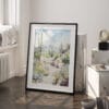 03 - Saguaro National Park Watercolor Art - Digital Downloads - Frame Standing on floor.jpg