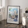 03 - San Francisco Watercolor Art - Digital Downloads - Frame Standing on floor.jpg
