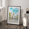03 - San Salvador Watercolor Art - Digital Downloads - Frame Standing on floor.jpg