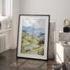 03 - Sapa Vietnam Watercolor Art - Digital Downloads - Frame Standing on floor.jpg
