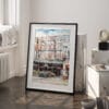 03 - Seattle Pike Place Watercolor Art - Digital Downloads - Frame Standing on floor.jpg