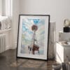 03 - Seattle Space Needle Watercolor Art - Digital Downloads - Frame Standing on floor.jpg