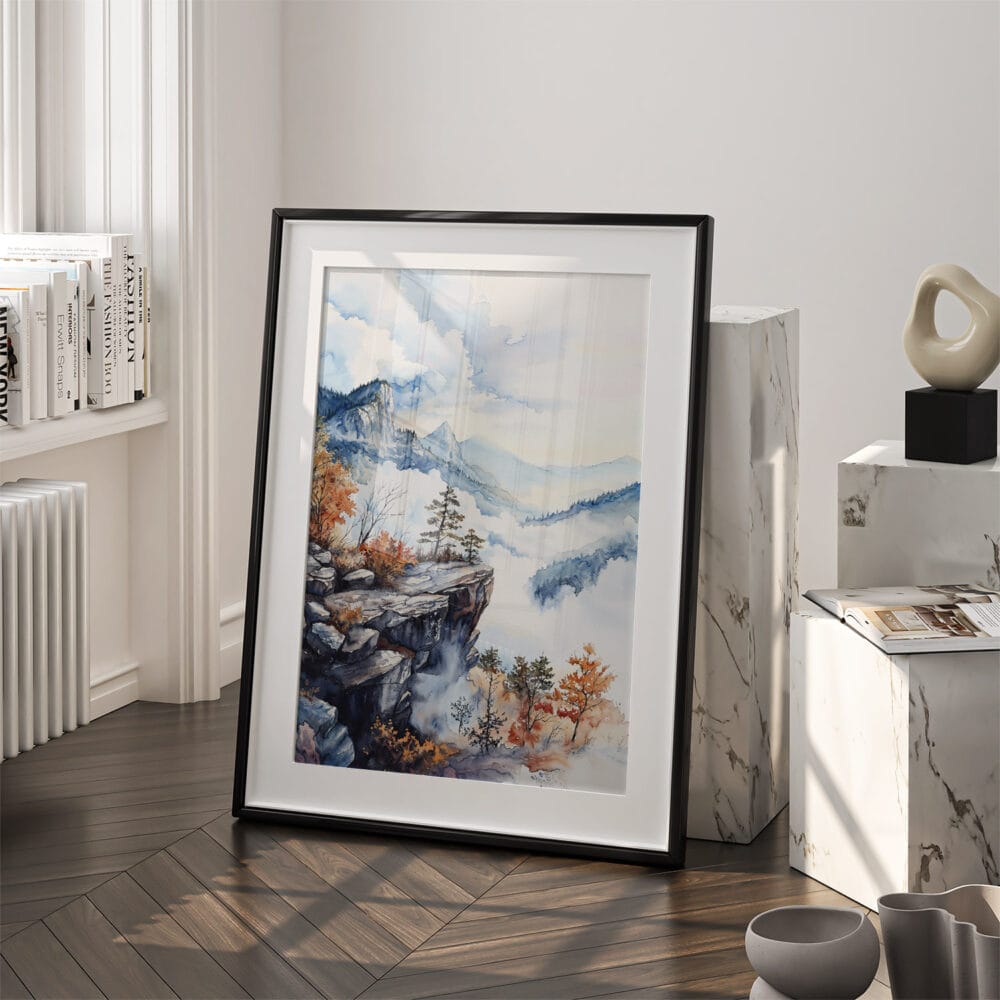 03 - Shenandoah national park watercolor Art - Digital Downloads - Frame Standing on floor.jpg 03 - Shenandoah national park watercolor Art - Digital Downloads - Frame Standing on floor.jpg