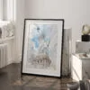 03 - Statue of liberty Watercolor Art - Digital Downloads - Frame Standing on floor.jpg
