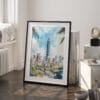 03 - Taipei Watercolor Art - Digital Downloads - Frame Standing on floor.jpg