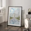 03 - Taj Mahal Watercolor Art - Digital Downloads - Frame Standing on floor.jpg