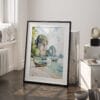 03 - Thailand Phuket Watercolor Art - Digital Downloads - Frame Standing on floor.jpg