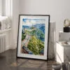 03 - The Great Wall of China Watercolor Art - Digital Downloads - Frame Standing on floor.jpg