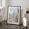 03 - The Vatican Watercolor Art - Digital Downloads - Frame Standing on floor.jpg