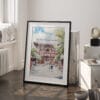 03 - Tokyo Asakusa Watercolor Art - Digital Downloads - Frame Standing on floor.jpg