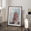 03 - Tokyo Sakura Watercolor Art - Digital Downloads - Frame Standing on floor.jpg