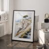 03 - Torrey Pines San Diego Watercolor Art - Digital Downloads - Frame Standing on floor.jpg