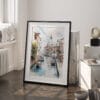 03 - Venice Watercolor Art - Digital Downloads - Frame Standing on floor.jpg