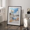 03 - Yellostone Geyser Watercolor Art - Digital Downloads - Frame Standing on floor.jpg