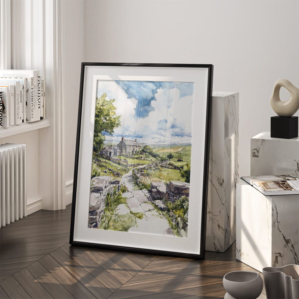 03 - Yorkshire England Watercolor Art - Digital Downloads - Frame Standing on floor.jpg 03 - Yorkshire England Watercolor Art - Digital Downloads - Frame Standing on floor.jpg