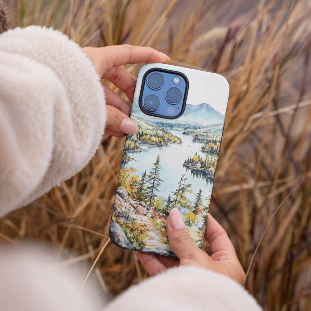 04 - Adirondack Mountains Phone Case - Female hand.jpg 04 - Adirondack Mountains Phone Case - Female hand.jpg