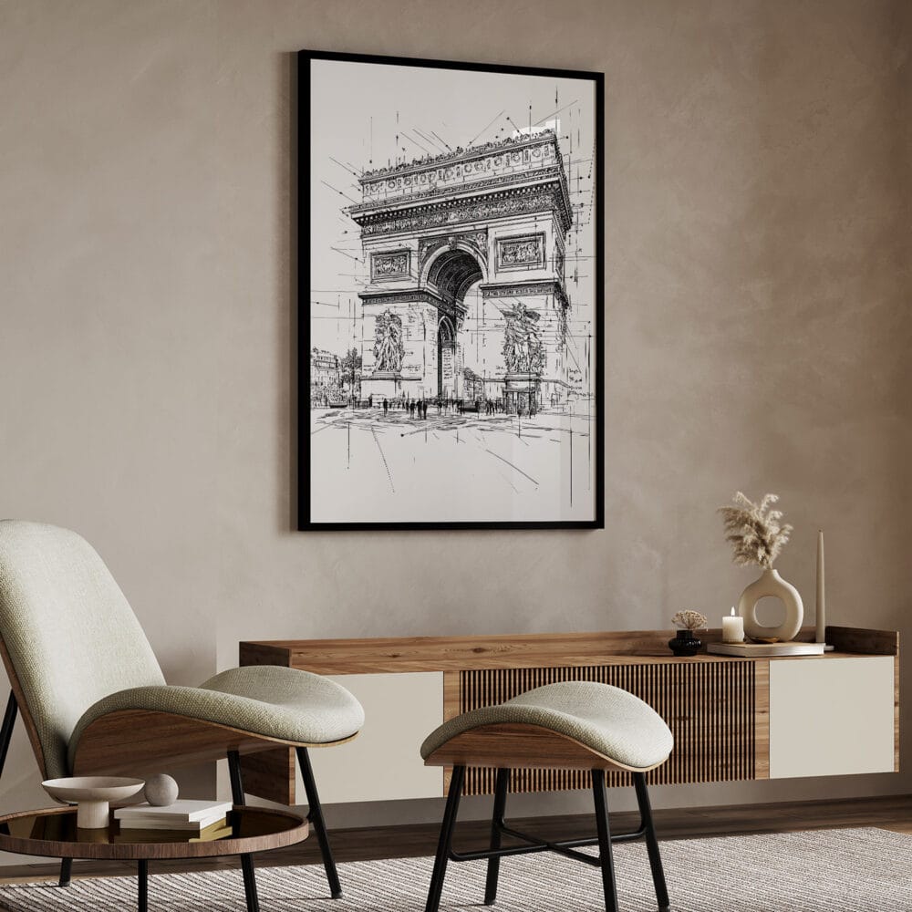 04 - Arc De Triomphe Pencil Drawing Art - Digital Downloads - Japandi.jpg 04 - Arc De Triomphe Pencil Drawing Art - Digital Downloads - Japandi.jpg