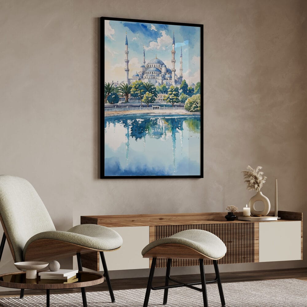 04 - Blue Mosque Watercolor Art - Digital Downloads - Japandi.jpg 04 - Blue Mosque Watercolor Art - Digital Downloads - Japandi.jpg