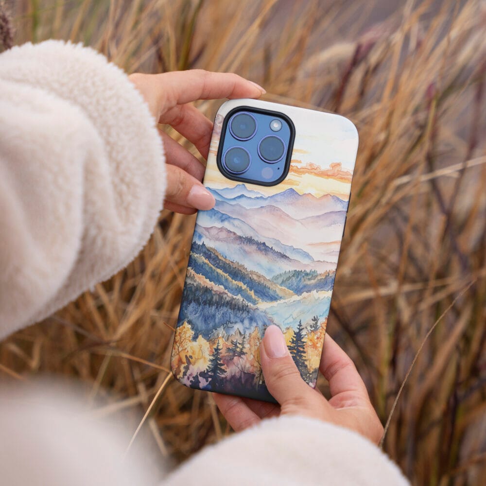 04 - Blue Ridge Mountains Phone Case - Female hand.jpg 04 - Blue Ridge Mountains Phone Case - Female hand.jpg