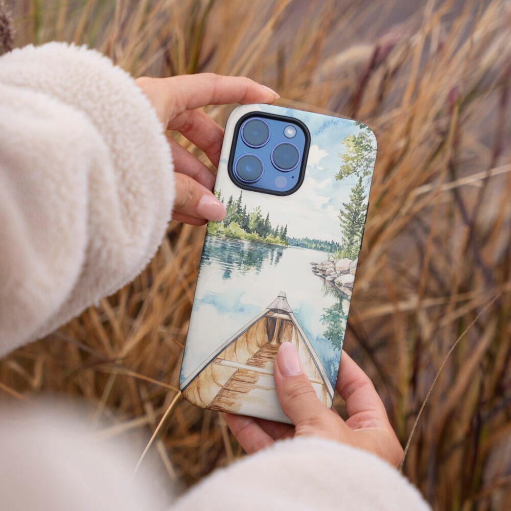 04 - Boundary Waters Minnesota Phone Case - Female hand.jpg 04 - Boundary Waters Minnesota Phone Case - Female hand.jpg