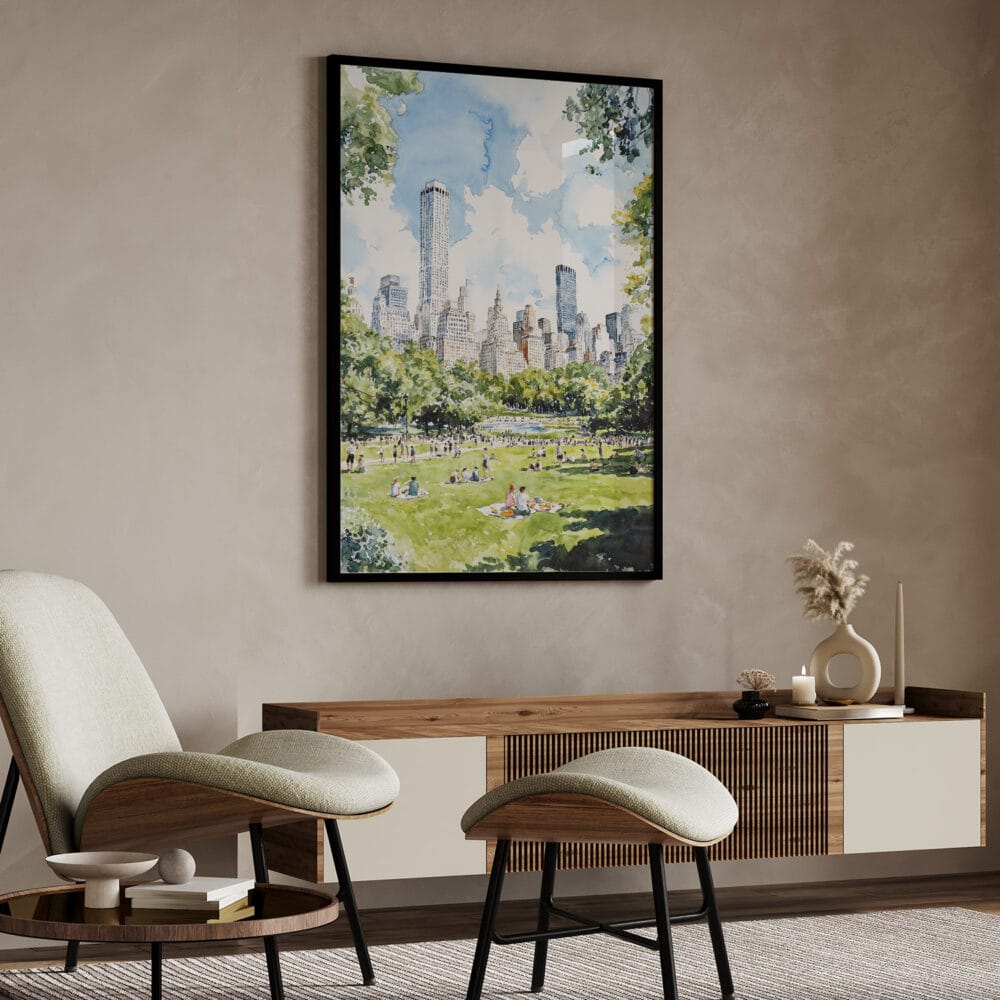 04 - Central Park New York Watercolor Art - Digital Downloads - Japandi.jpg 04 - Central Park New York Watercolor Art - Digital Downloads - Japandi.jpg