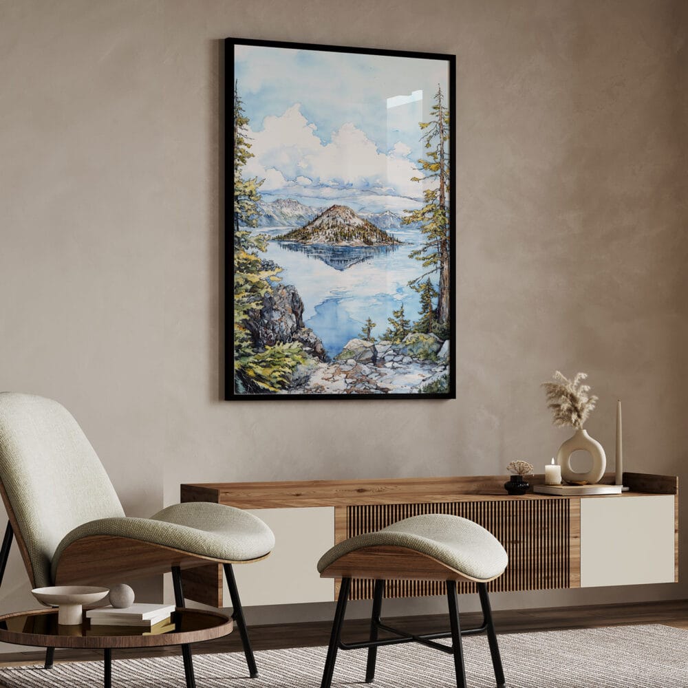 04 - Crater Lake National Park Watercolor Art - Digital Downloads - Japandi.jpg 04 - Crater Lake National Park Watercolor Art - Digital Downloads - Japandi.jpg