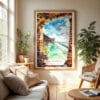 04 - Dry Tortugas National Park Watercolor Wall Art in Boho Living Room.jpg