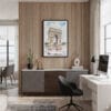 04 - Framed Arc De Triomphe Watercolor Canvas Print - Home Office.jpg