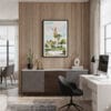 04 - Framed Balboa Park California Tower Watercolor Canvas Print - Home Office.jpg