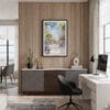04 - Framed Barcelona Watercolor Canvas Print - Home Office.jpg