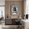 04 - Framed Beijing Forbidden City Watercolor Canvas Print - Home Office.jpg