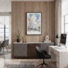 04 - Framed Berlin Watercolor Canvas Print - Home Office.jpg