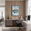 04 - Framed Blue Mosque Watercolor Canvas Print - Home Office.jpg