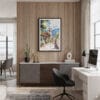04 - Framed Bogota Colombia Watercolor Canvas Print - Home Office.jpg