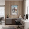 04 - Framed Boston Harbor Watercolor Canvas Print - Home Office.jpg