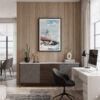 04 - Framed Boston Zakim Bridge Watercolor Canvas Print - Home Office.jpg